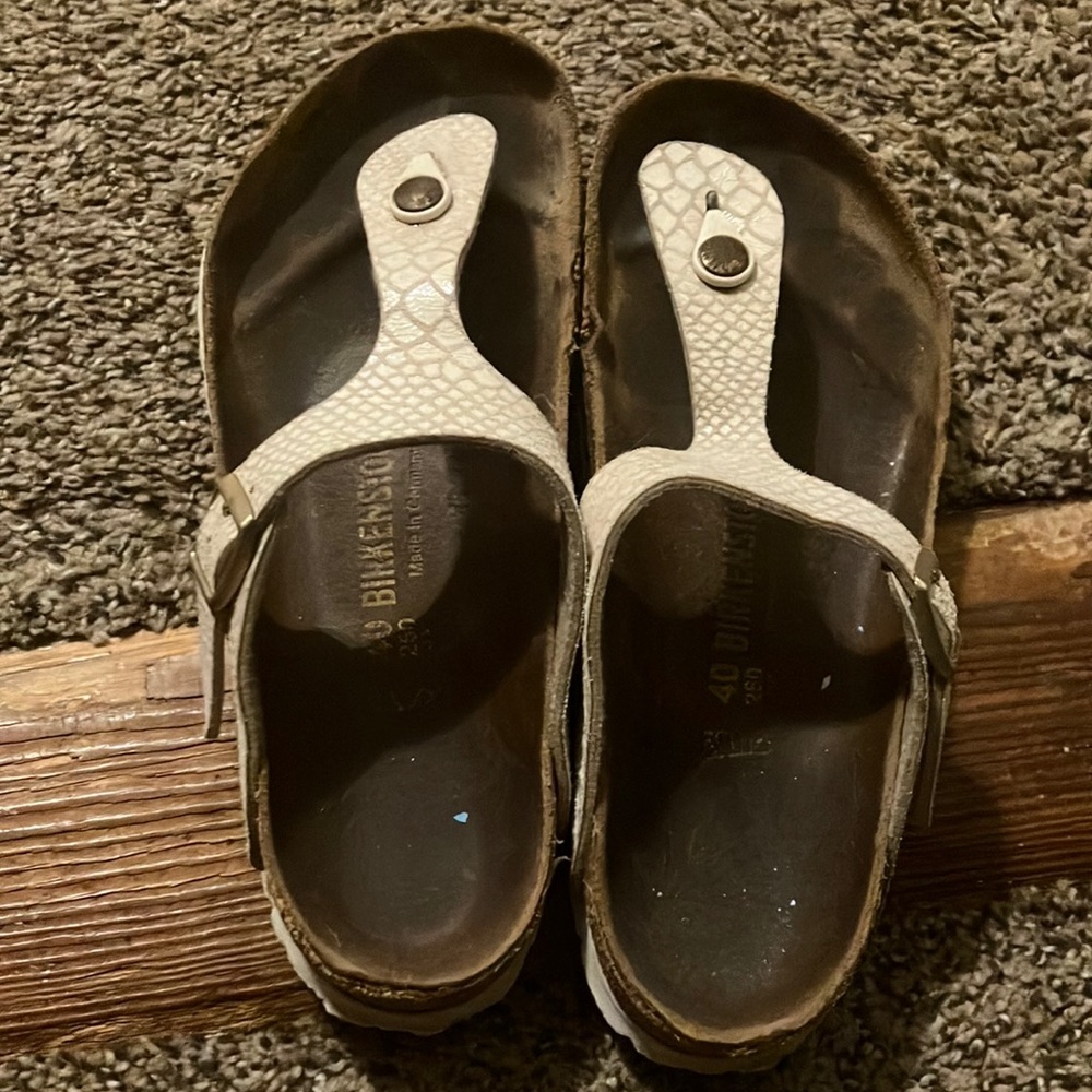 Birkenstock Gizeh Shiny Python Thong Sandal
